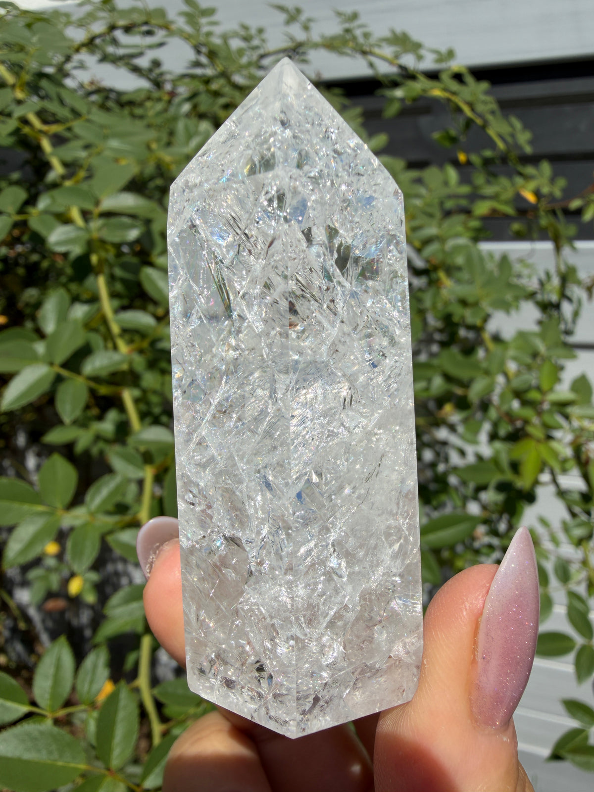 Wholesale Lot 2 Lb Fire & Ice Quartz Obelisk Tower Point Crystal Energy