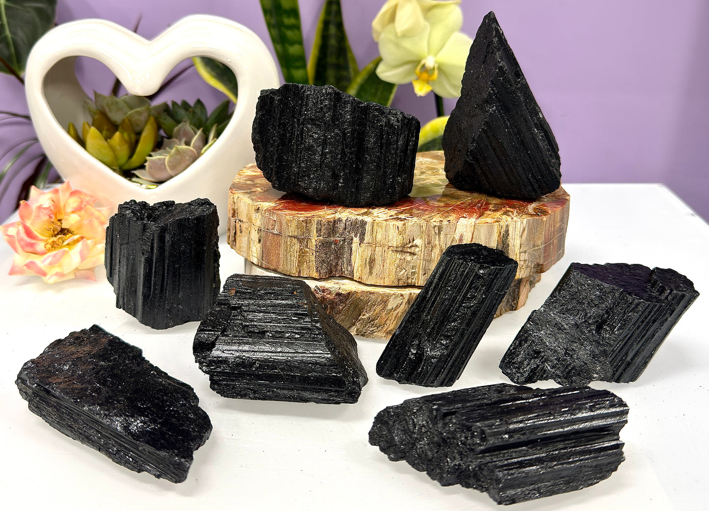 Wholesale Lot 3 lbs Natural Black Tourmaline Rough Crystal