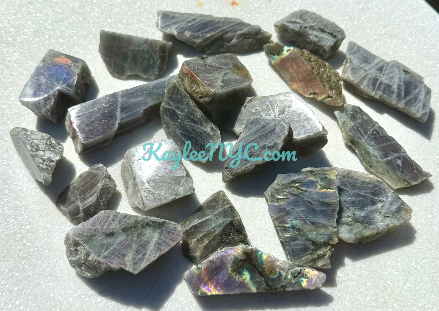 Wholesale Lot 2 lbs Natural Sunset Labradorite Slab Crystal