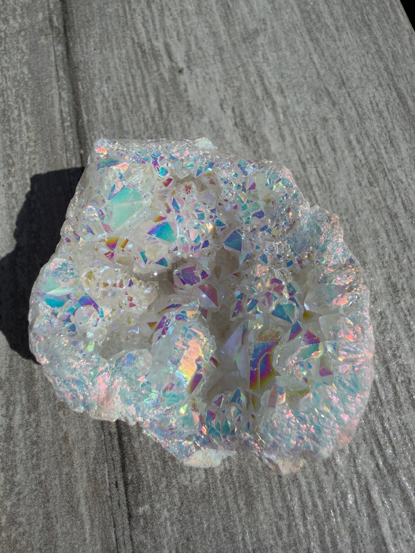 Wholesale Lot 2 Lb Angel Aura White Druzy Quartz Geode Crystal Healing Energy
