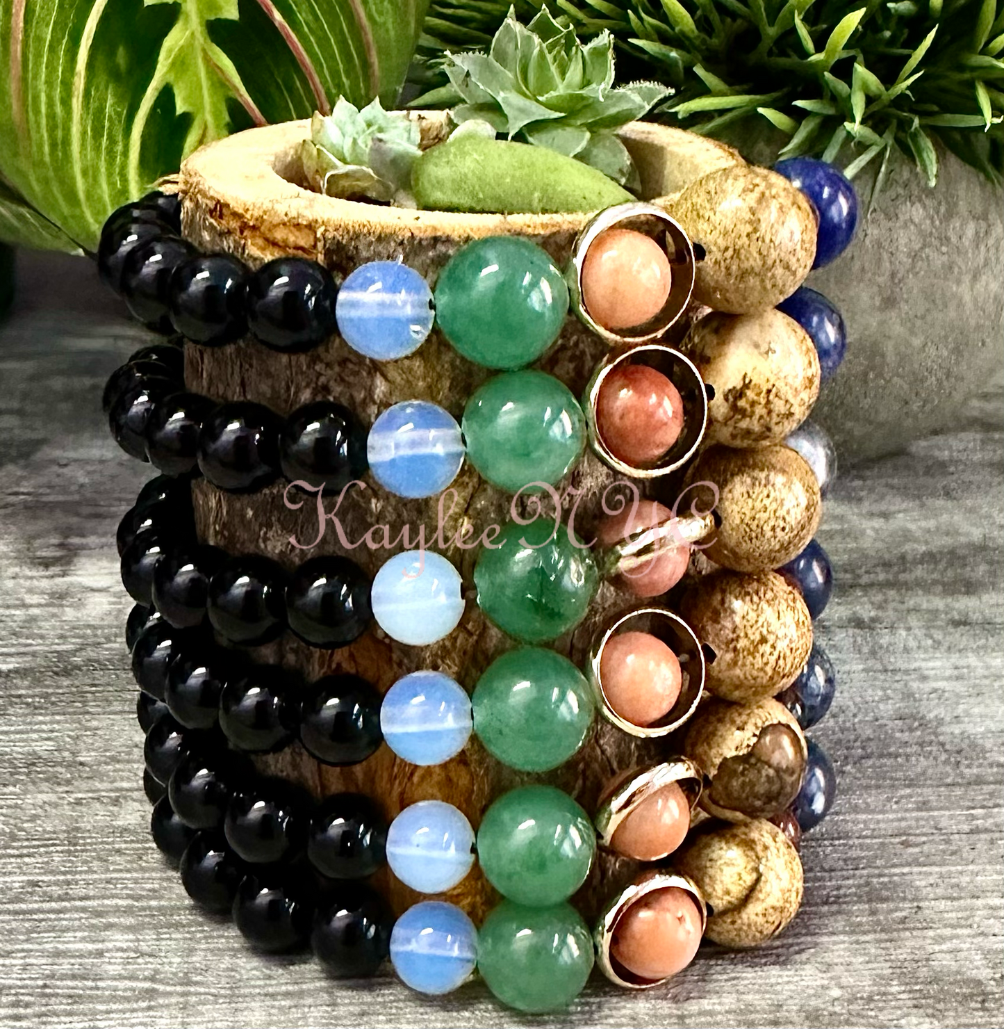 Wholesale 6 Pcs Solar System Crystal Healing Stretch Bracelet 7.5”