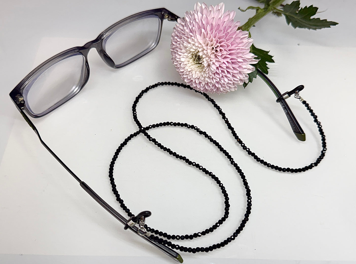 Wholesale Lot 6 PCS 3mm Faceted Black Tourmaline Glasses Chains
