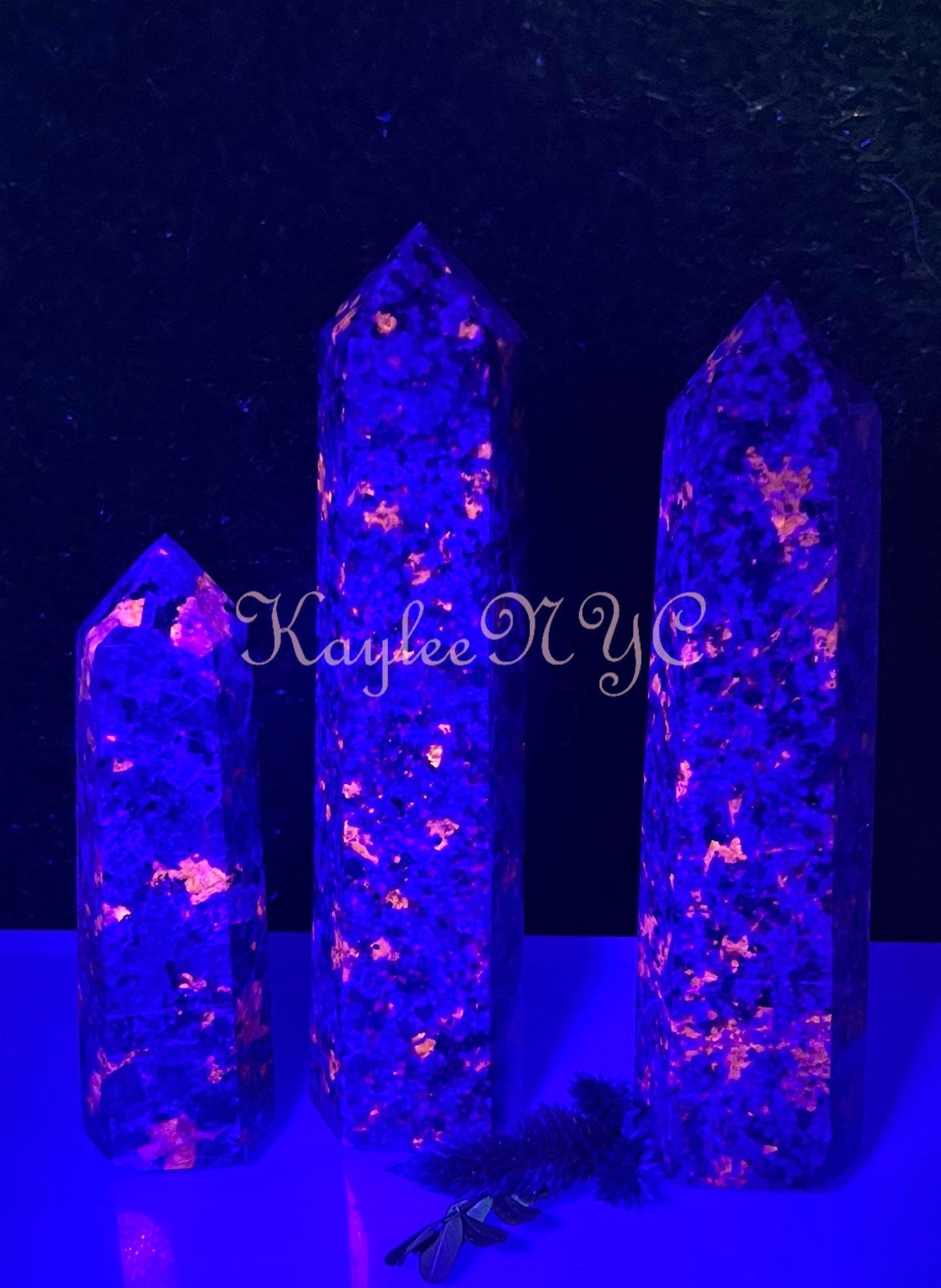 Wholesale Lot 3-4 pcs large Natural Emberlite Aka Yooperlite Obelisk Tower Point Crystal Healing