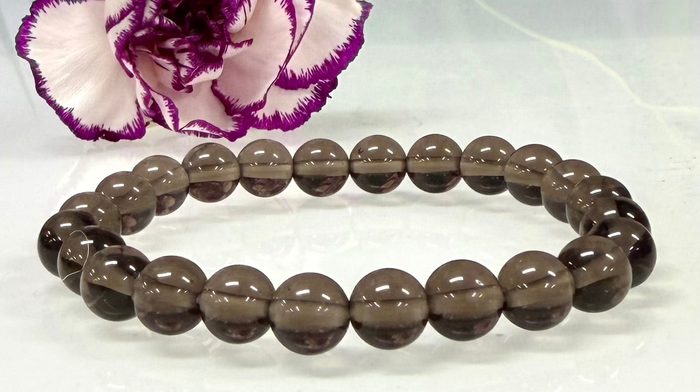 Wholesale Lot 6 Pcs Natural Ice Obsidian 8mm 7.5” Stretch Bracelet