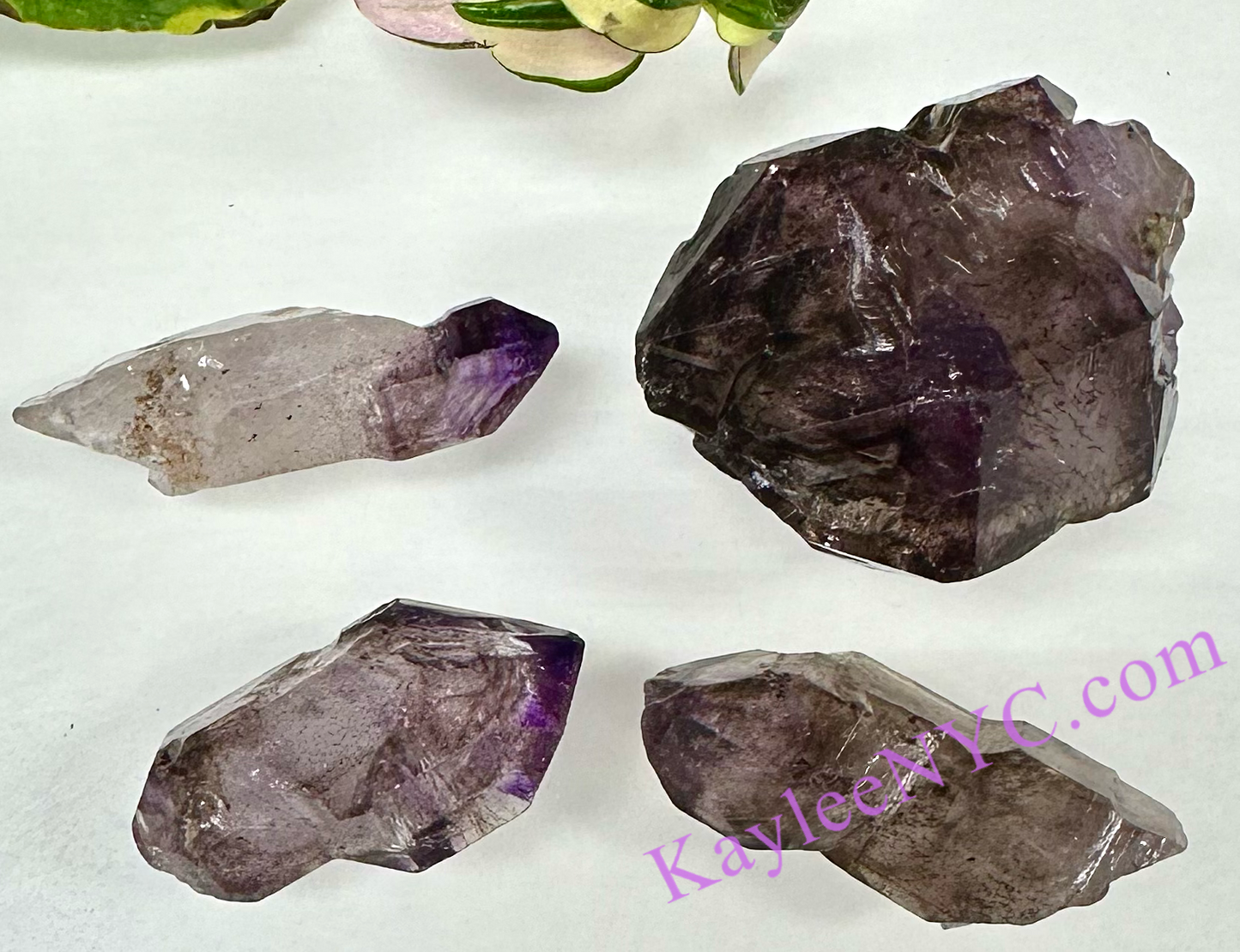 4 PCs Natural Shangaan Amethyst Zimbawa Raw Crystal ~150g