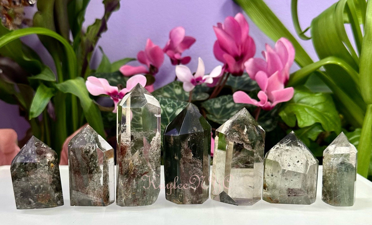 Wholesale Lot 1 Lb Natural Garden Quartz Lodalite Obelisk Point Crystal Natural Energy