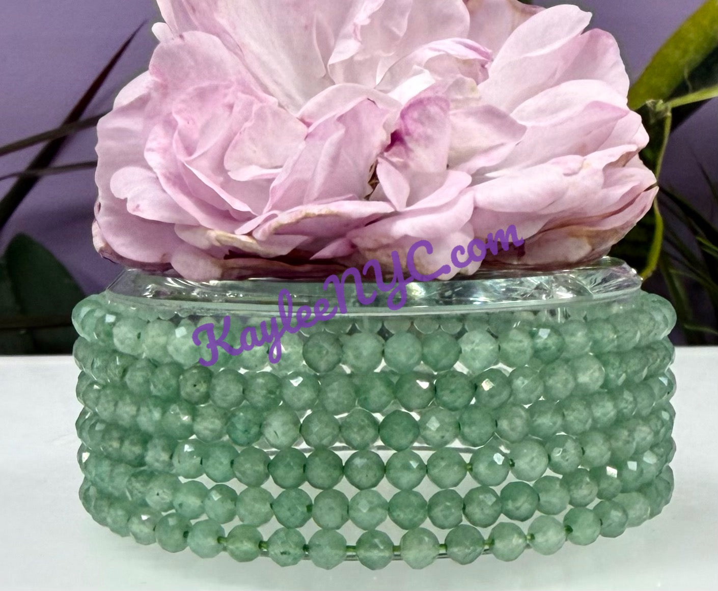 Wholesale Lot 6 Pcs Natural Faceted Aventurine 4mm 7.5” Crystal Healing Stretch Bracelet