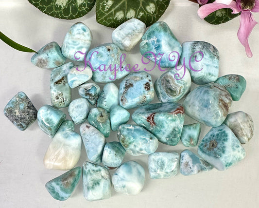 Wholesale Lot 1 lb Natural Larimar Tumble Crystal Nice Quality Healing Energy