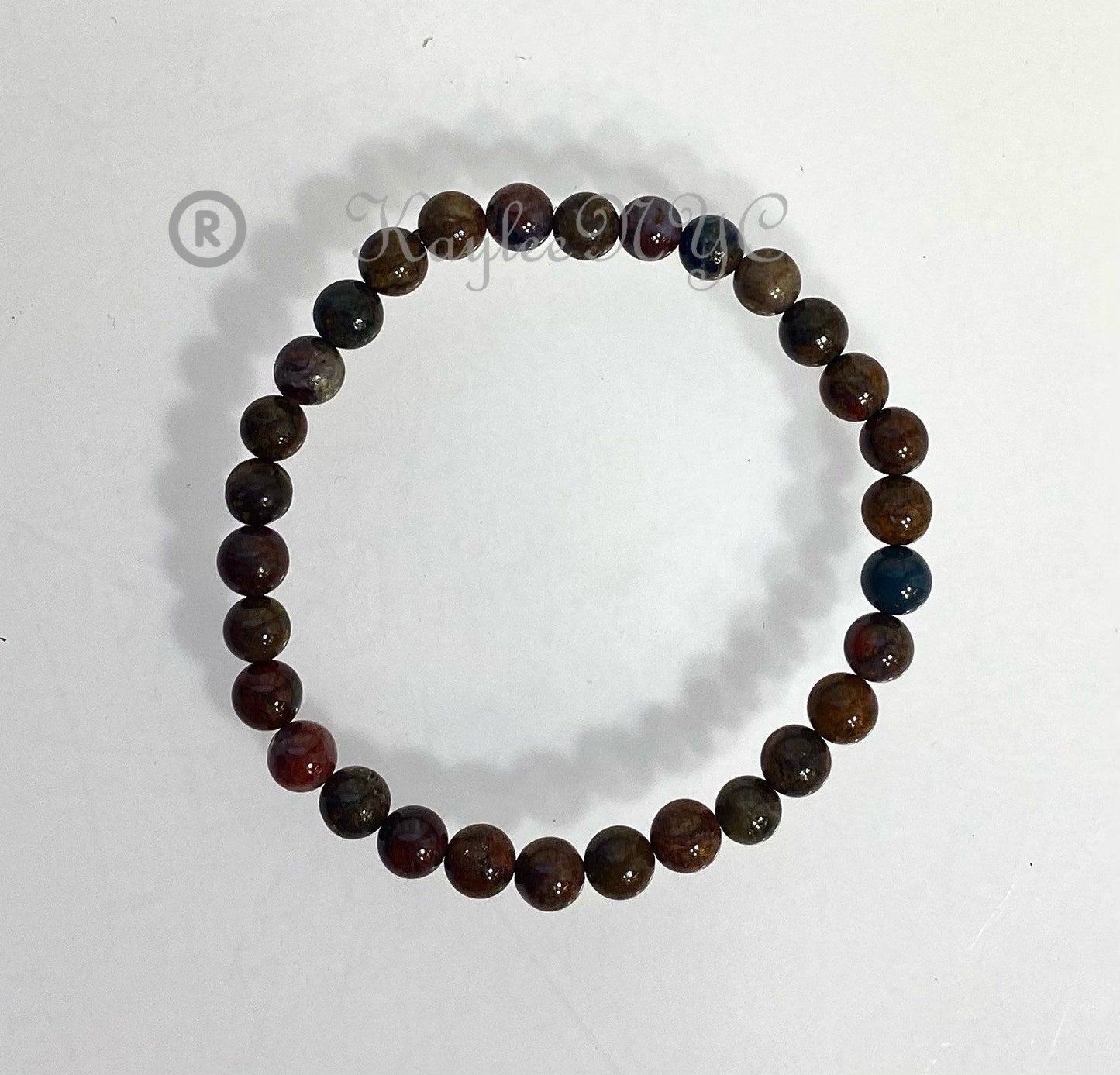 Wholesale 6 Pcs Natural Pietersite 6mm 7.5” Crystal Healing Stretch Bracelet