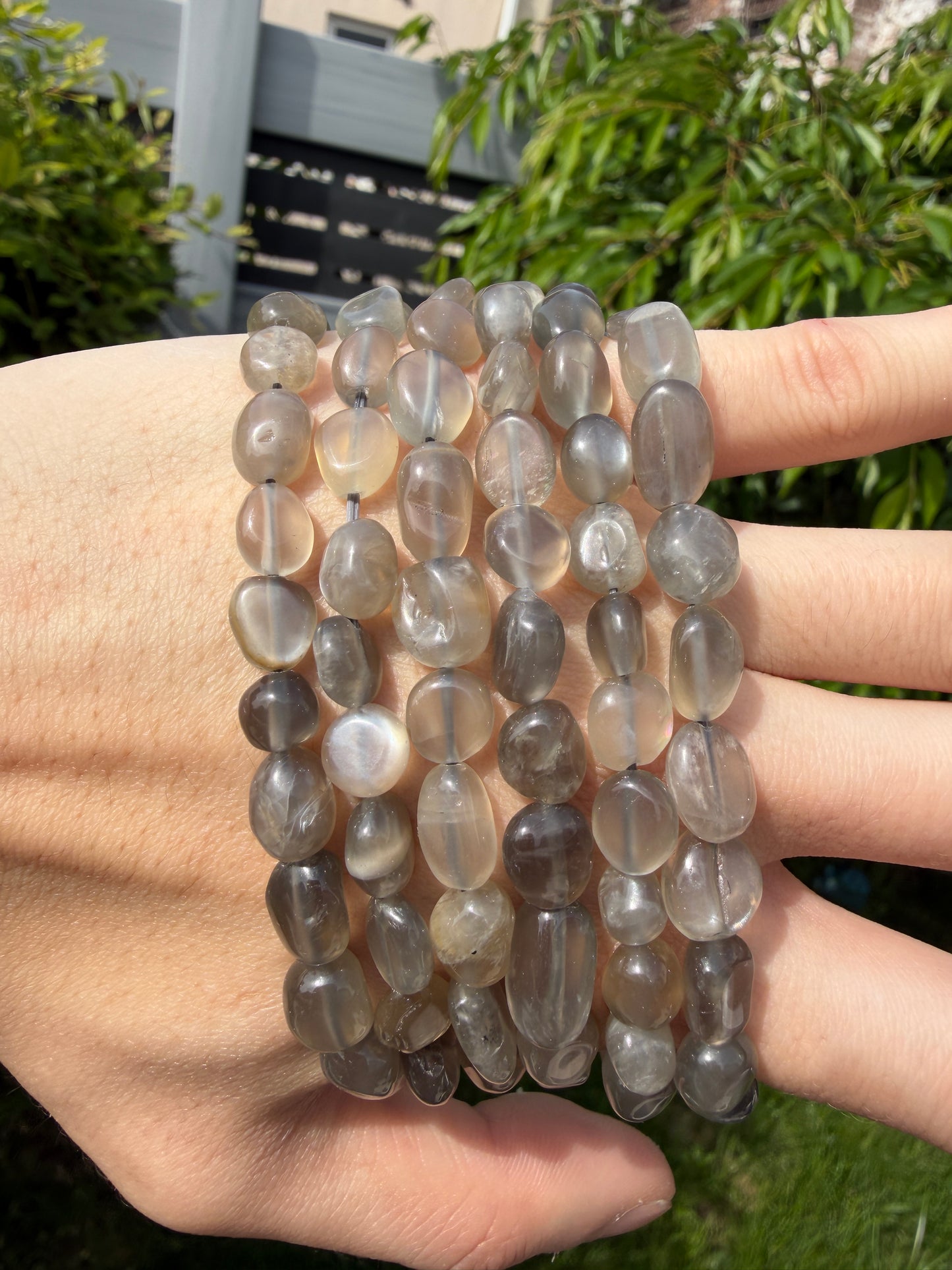 Wholesale 6 Pcs Labradorite Tumble Bracelet Natural Crystal Stretch