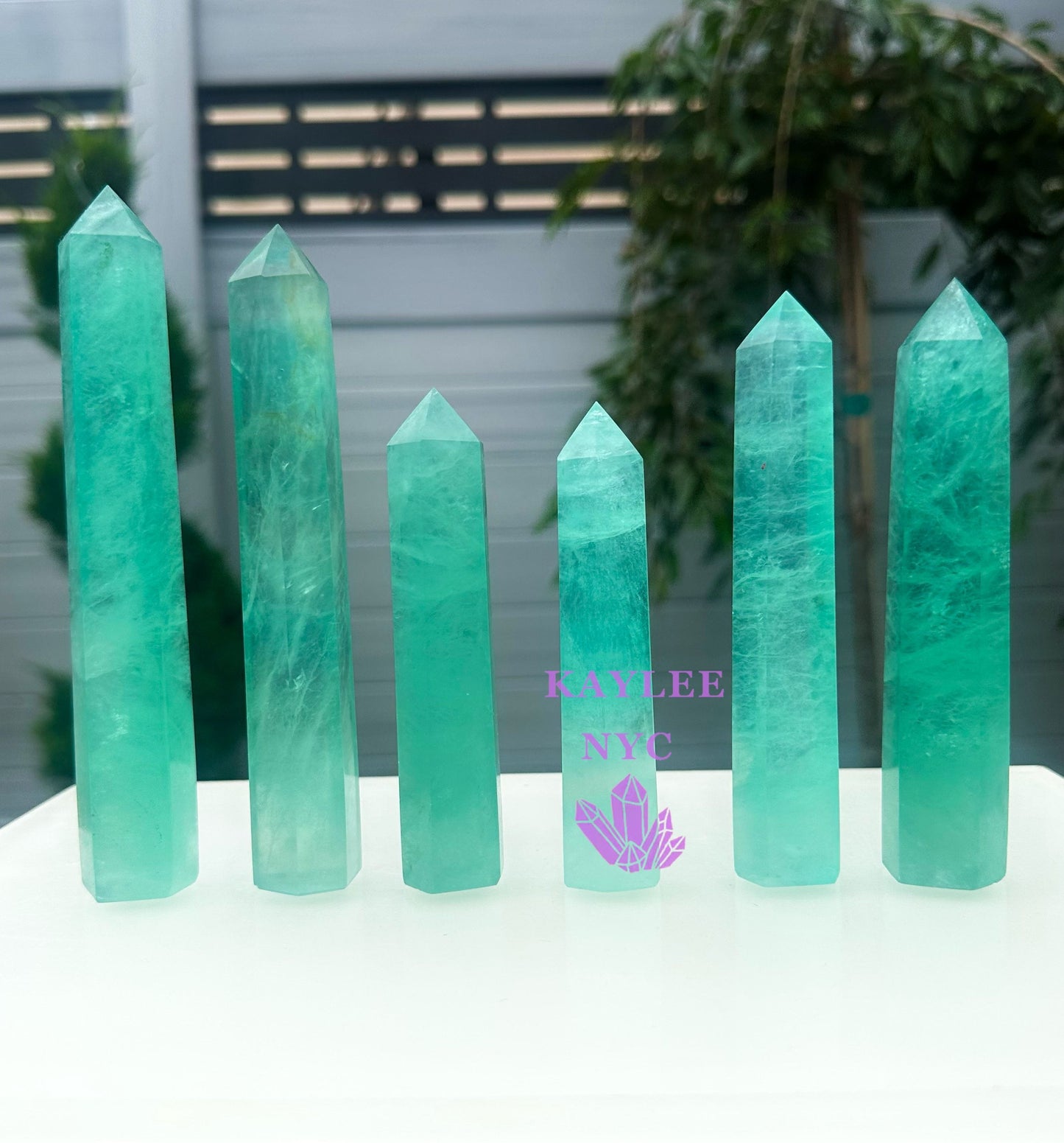 Wholesale Lot 2 lbs Natural Mint GreenFluorite Obelisk Tower Point Crystal Healing