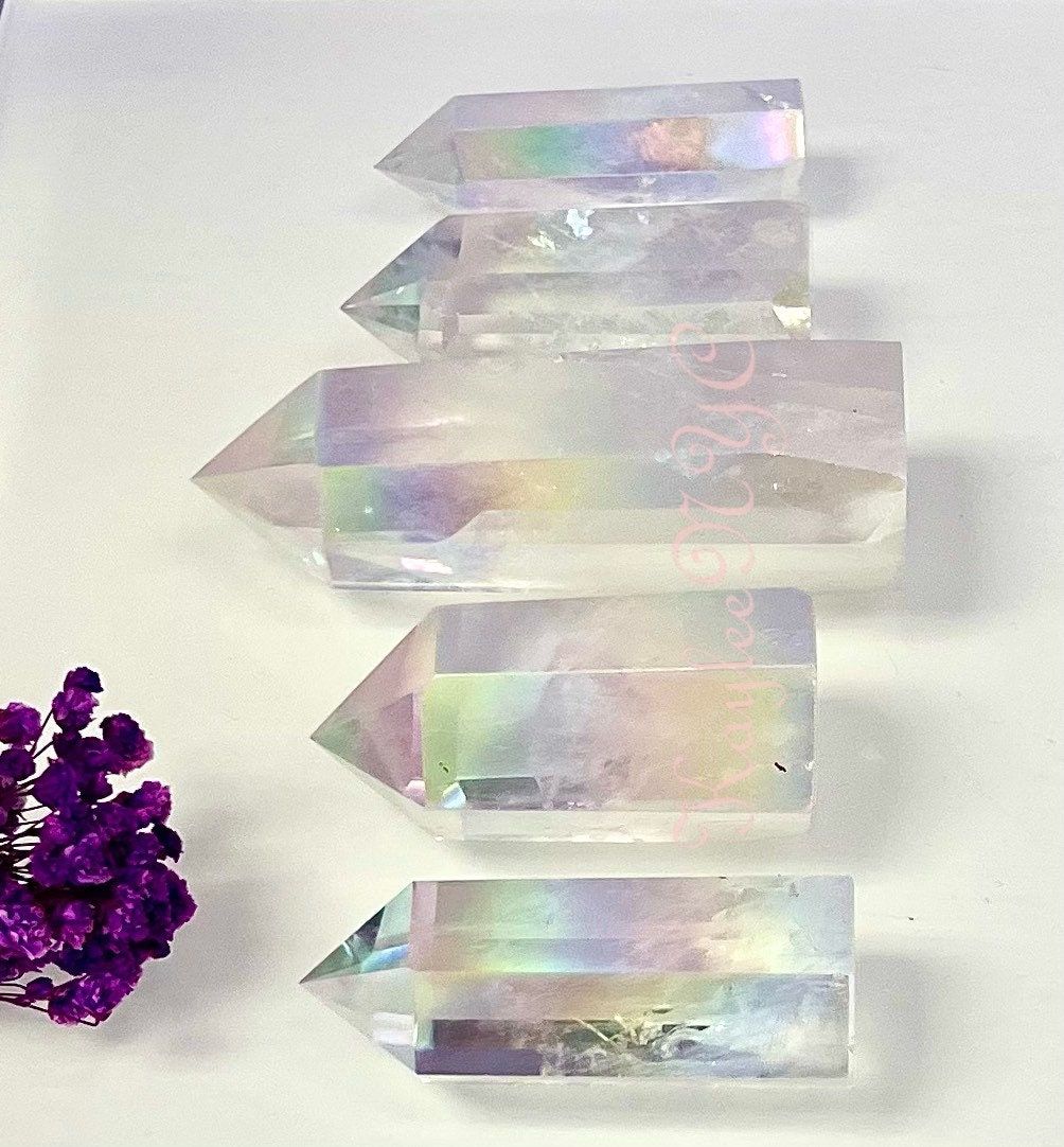 Wholesale Lot 1 Lb Angel Aura Quartz Obelisk Tower Point Crystal Natural Energy