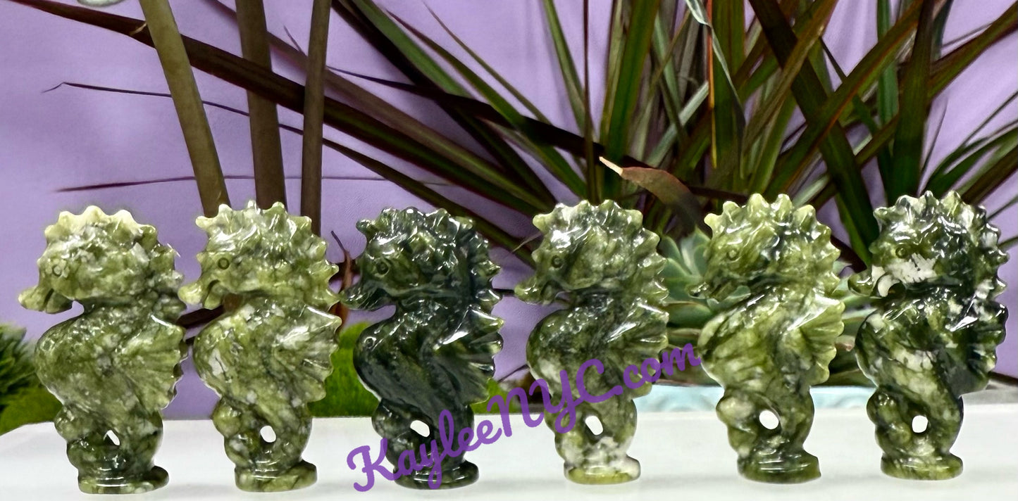 4 PCs 6cm Natural Nephrite Jade Witch healing energy
