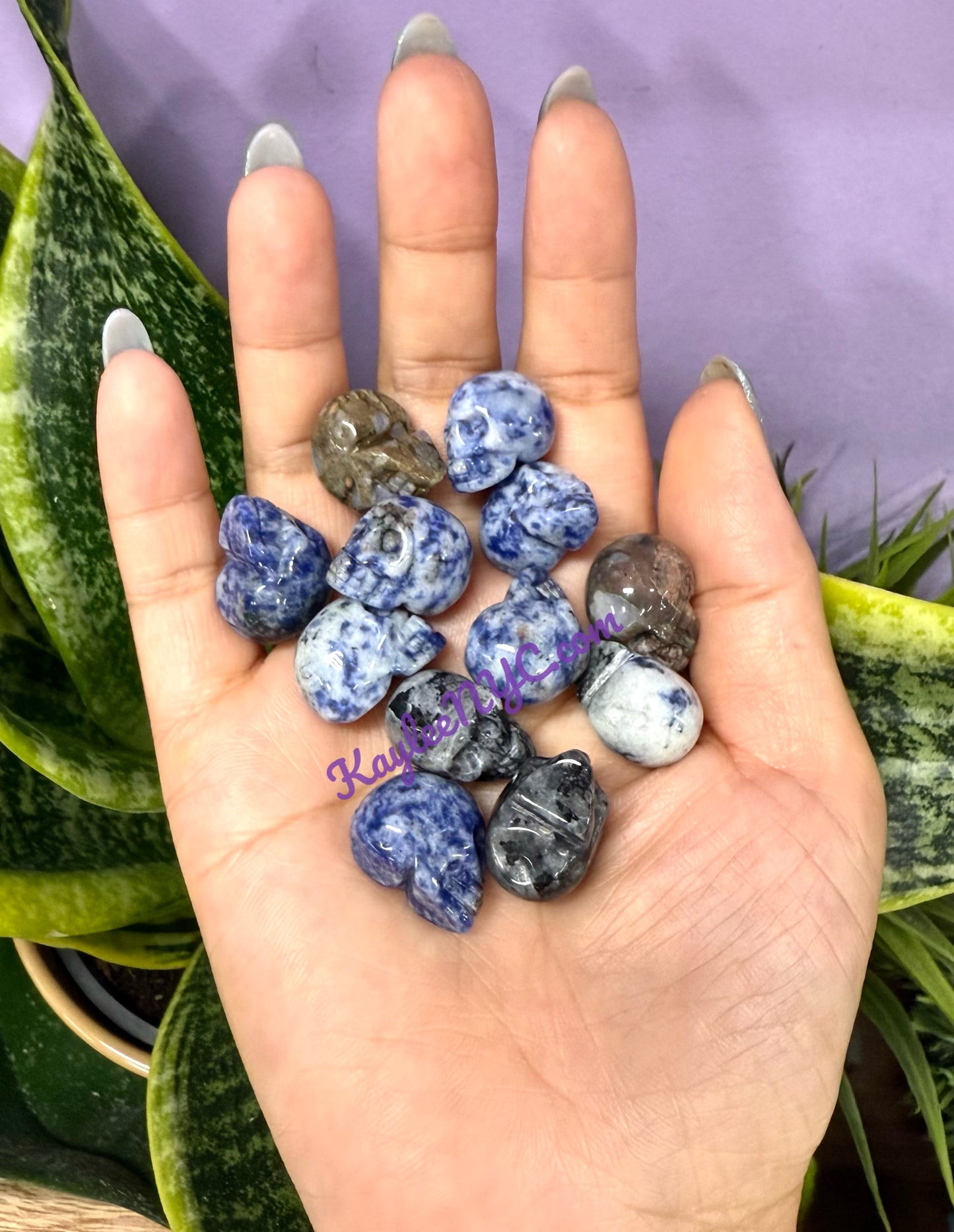 12 PCs 22mm Natural Crystal Mini Skull