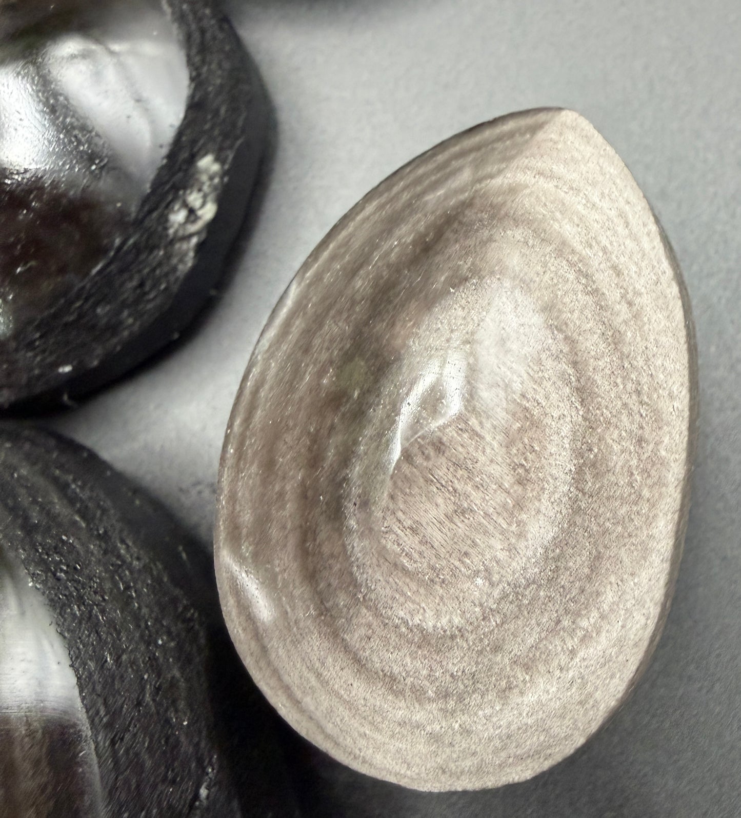 Wholesale Lot 2 Lb Natural Silver Sheen Obsidian Half Polish Crystal Healing Energy