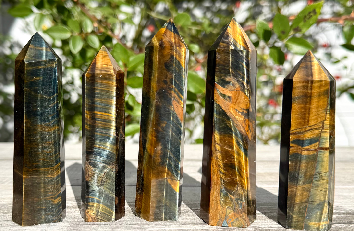 Wholesale Lot 1 lb Natural Blue Tiger Eye Obelisk Tower Point Crystal Healing Energy