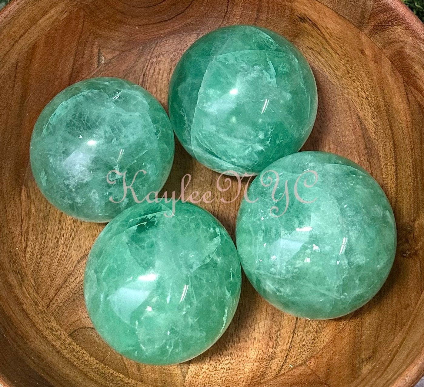 Wholesale Lot 4 to 5 Pcs Natural Green Fluorite Sphere Crystal Ball 4.8 to 5 lbs Nice Quality Healing