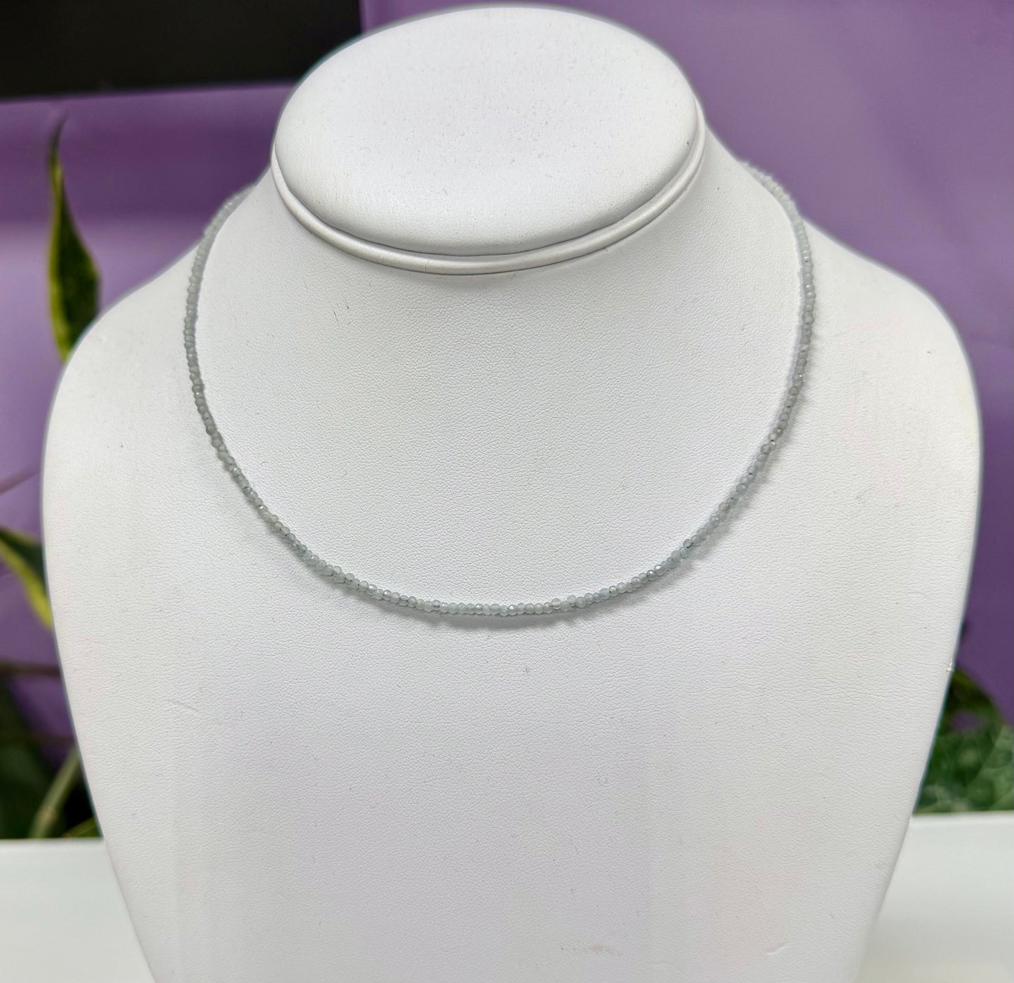 6 PCs 2mm Angelite Necklace Natural Crystal Healing Energy
