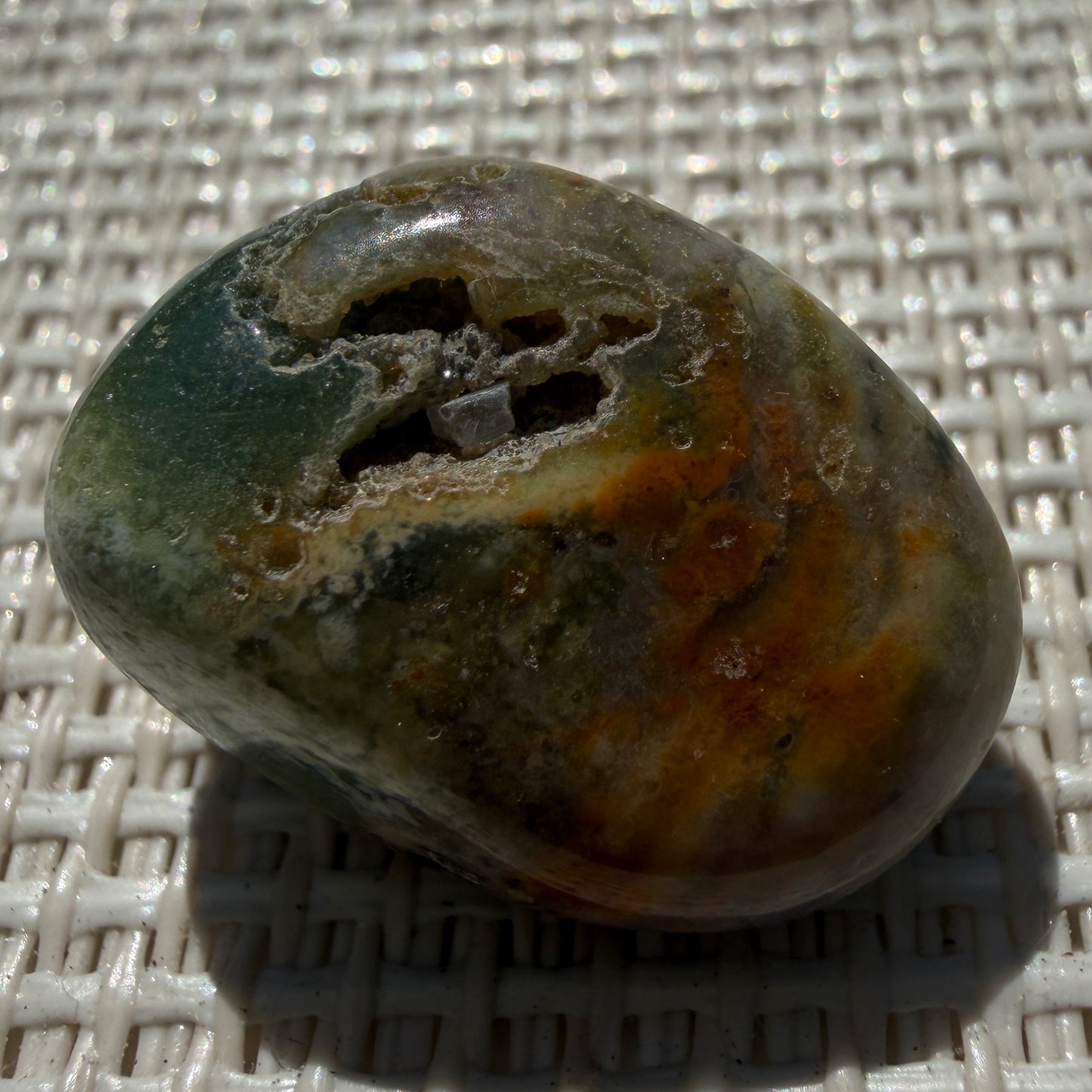 Wholesale Lot – 2 lbs Natural Ocean Jasper Tumbled Crystals – Nice Quality