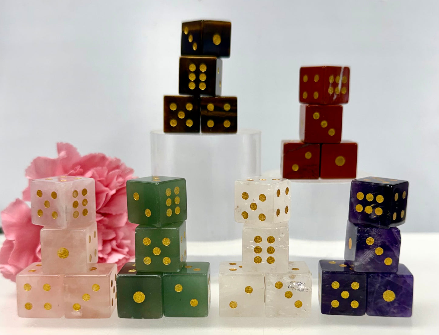 Wholesale Lot 24 PCs Natural Crystals Dice Healing Energy