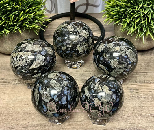 Wholesale Lot 5-6 PCs Natural Blue Que Aka Llanite Spheres Crystal Ball 3.8-4lbs