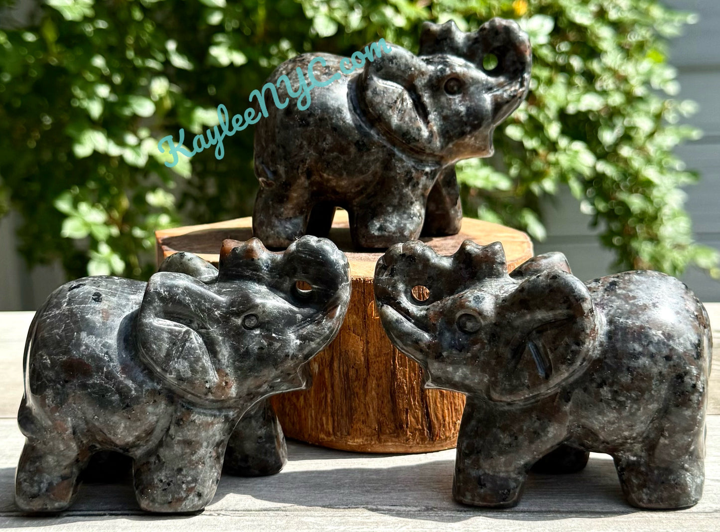 Wholesale Lot 3 Pcs Natural Yooperlite aka Emberlite Elephants