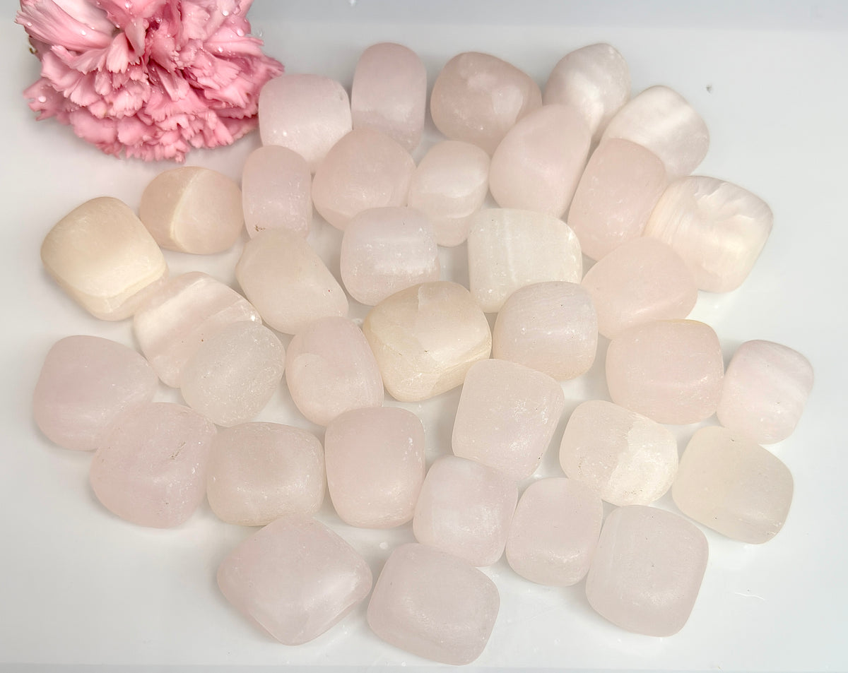 Wholesale Lot 2 lbs Natural Mangano Calcite Tumble Crystal Healing Energy