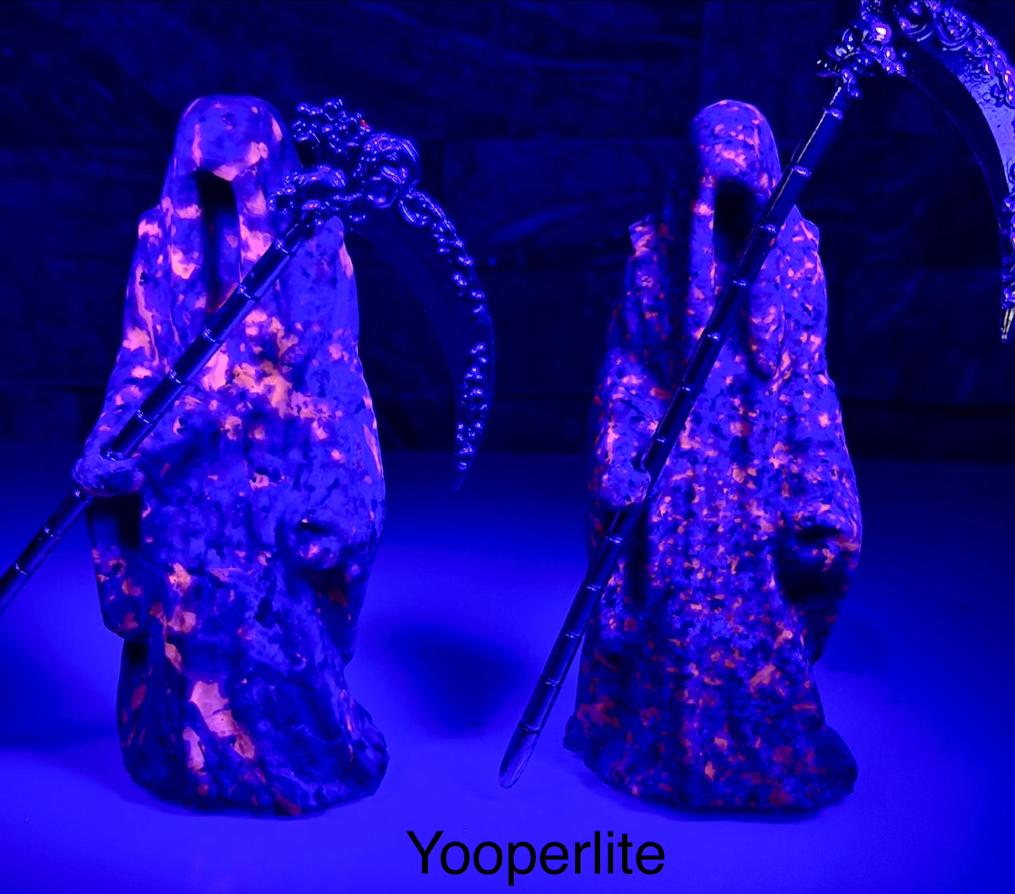 4 PCs 11cm Natural Crystal Grim Reaper Healing Energy