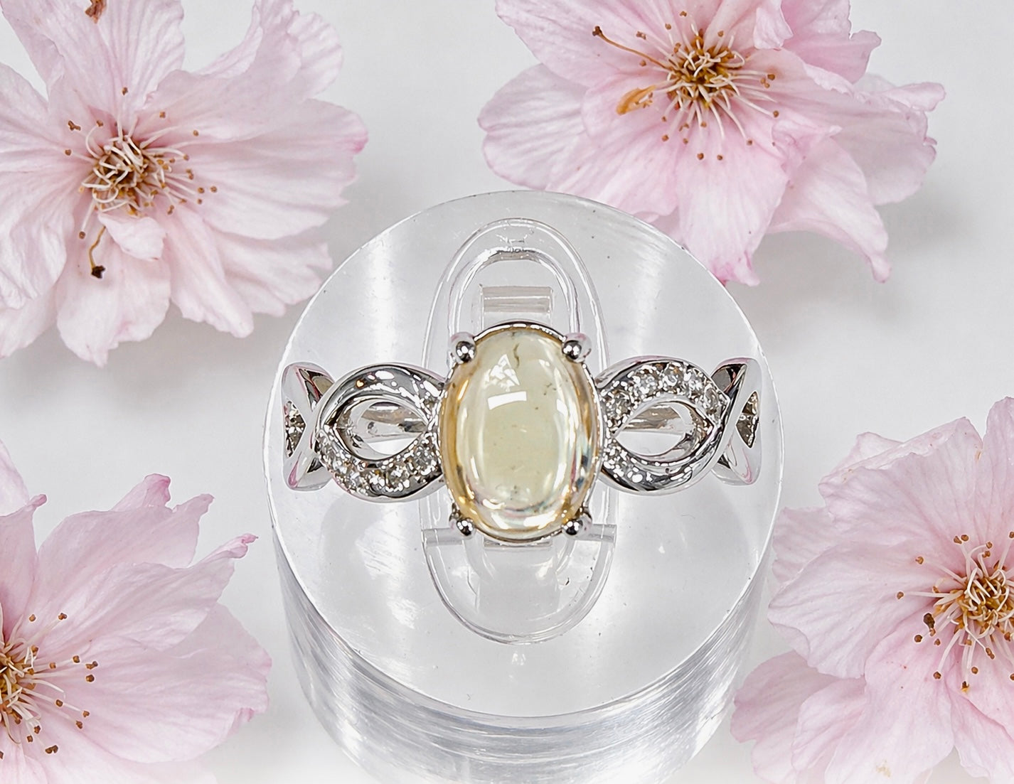 Wholesale Lot 7 pcs Citrine Stainless Steel Ring 5x7mm
