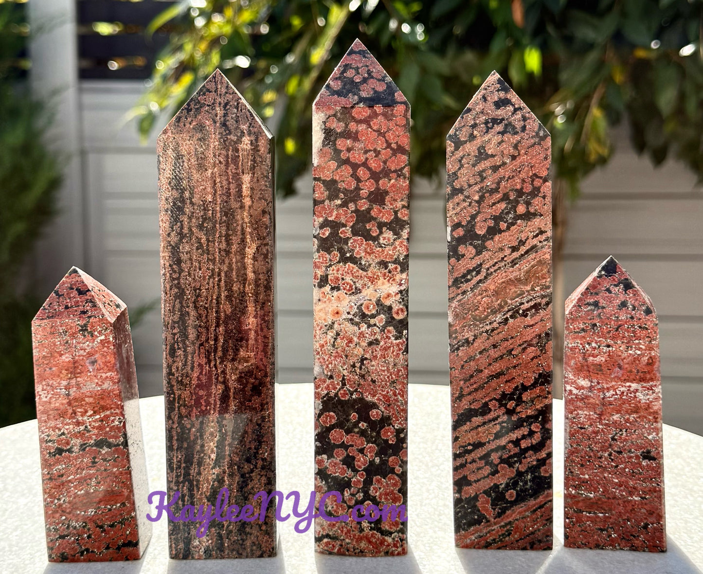 Wholesale Lot 4-5 PCs large Natural Firework Obsidian Obelisk Tower Point Crystal Healing
