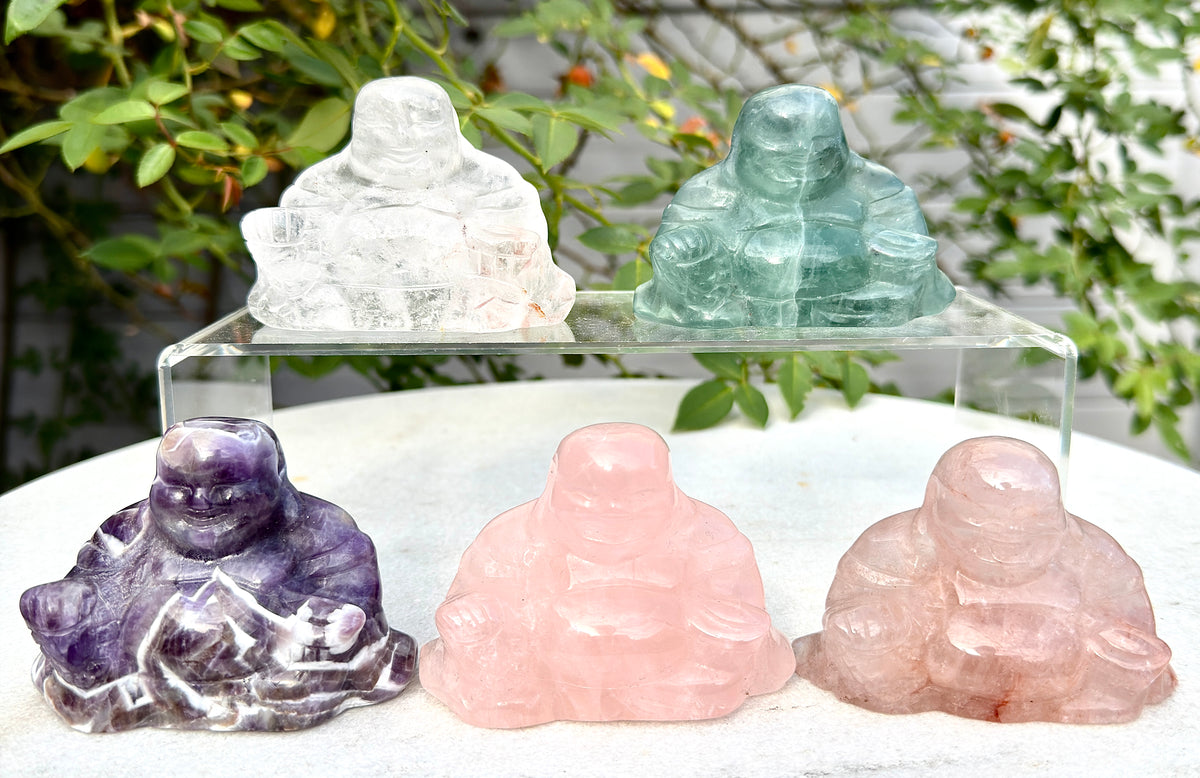 Wholesale Lot 8cm Mixed Natural Crystals Buddha Energy Healing