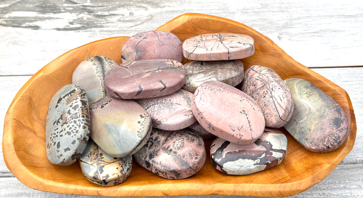 Wholesale 2 Lb Lot Natural Picture Jasper Palm Stones Crystal Natural Energy