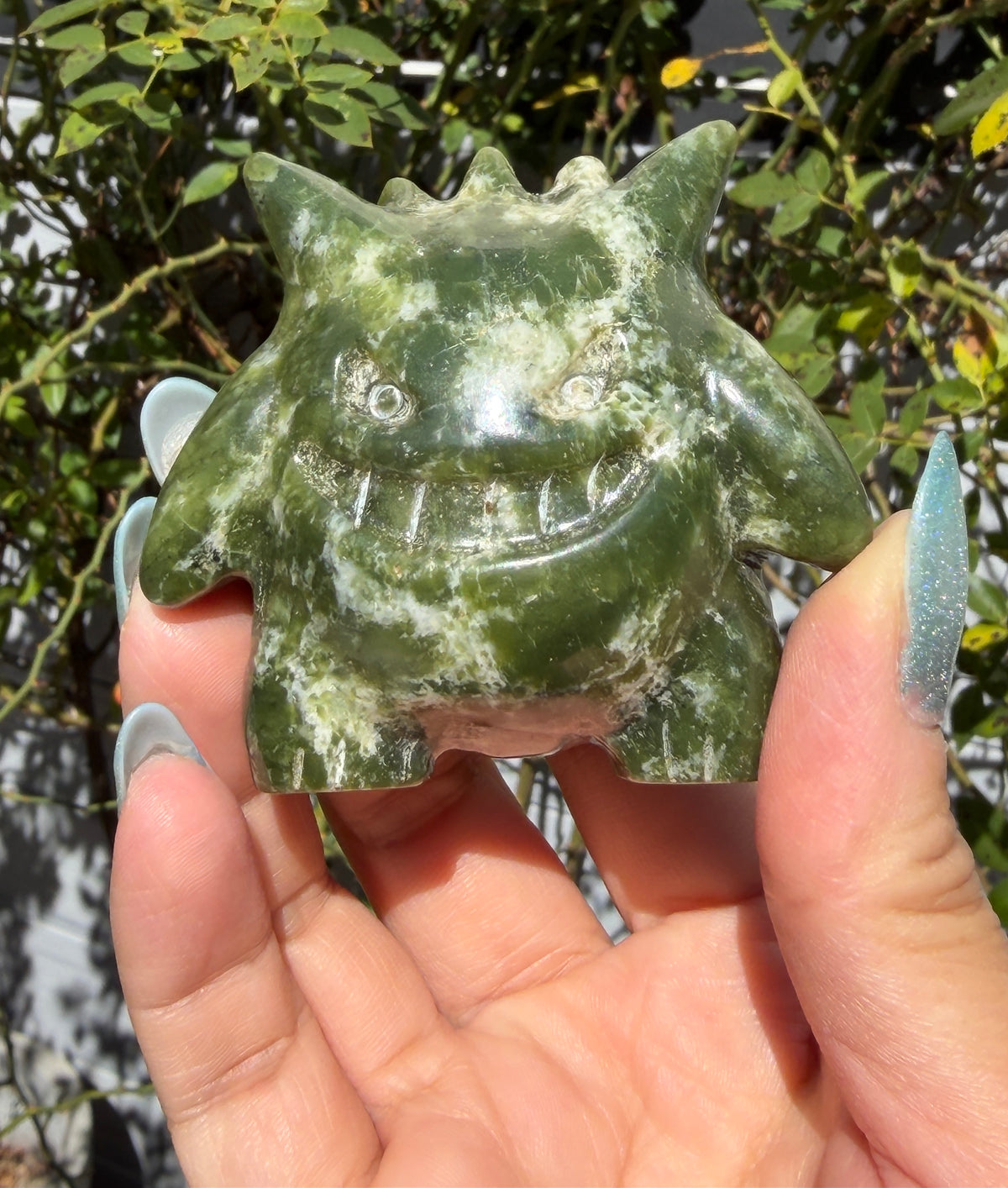 Wholesale Lot 6 PCs Natural Nephrite Jade & Yooperlite Cartoon Monster Ghost Jangar Crystal Healing Energy