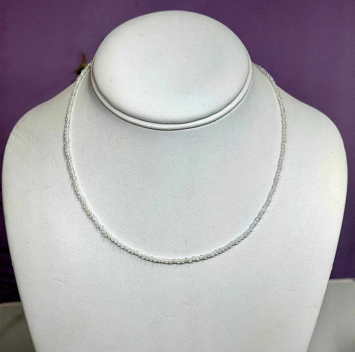 6 PCs 2mm Natural Moonstone Necklaces