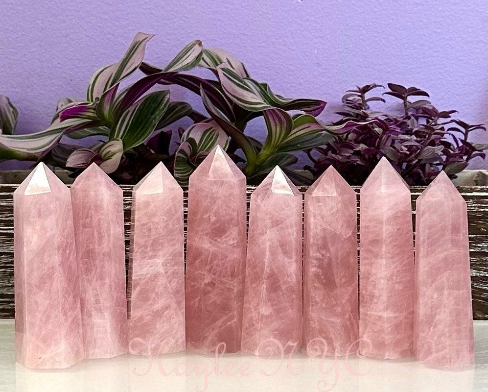 Wholesale Lot 2 Lb Natural Rose Quartz Obelisk Tower Point Crystal Healing