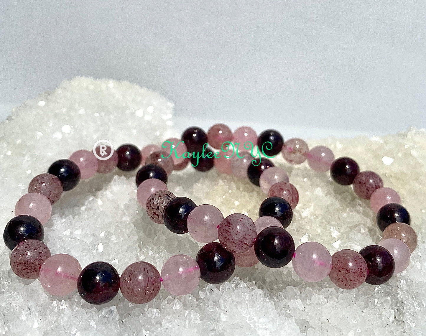 Wholesale 6 Pcs Natural Heart Chakra 8mm 7.5” Crystal Stretch Bracelet