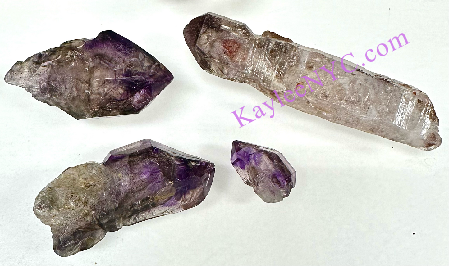 4 PCs Natural Shangaan Amethyst Zimbawa Raw Crystal ~150g