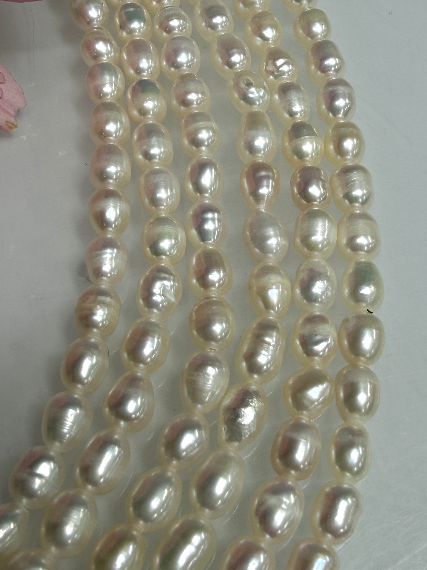 6 PCs 6 pcs ~5mm Natural Freshwater Pearl Necklace Healing Energy