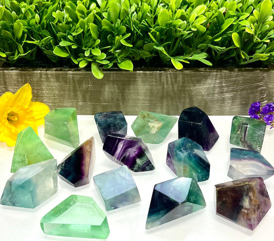 Wholesale Lot 2 lbs Natural Fluorite Crystal Polished Freeform Healing Energy