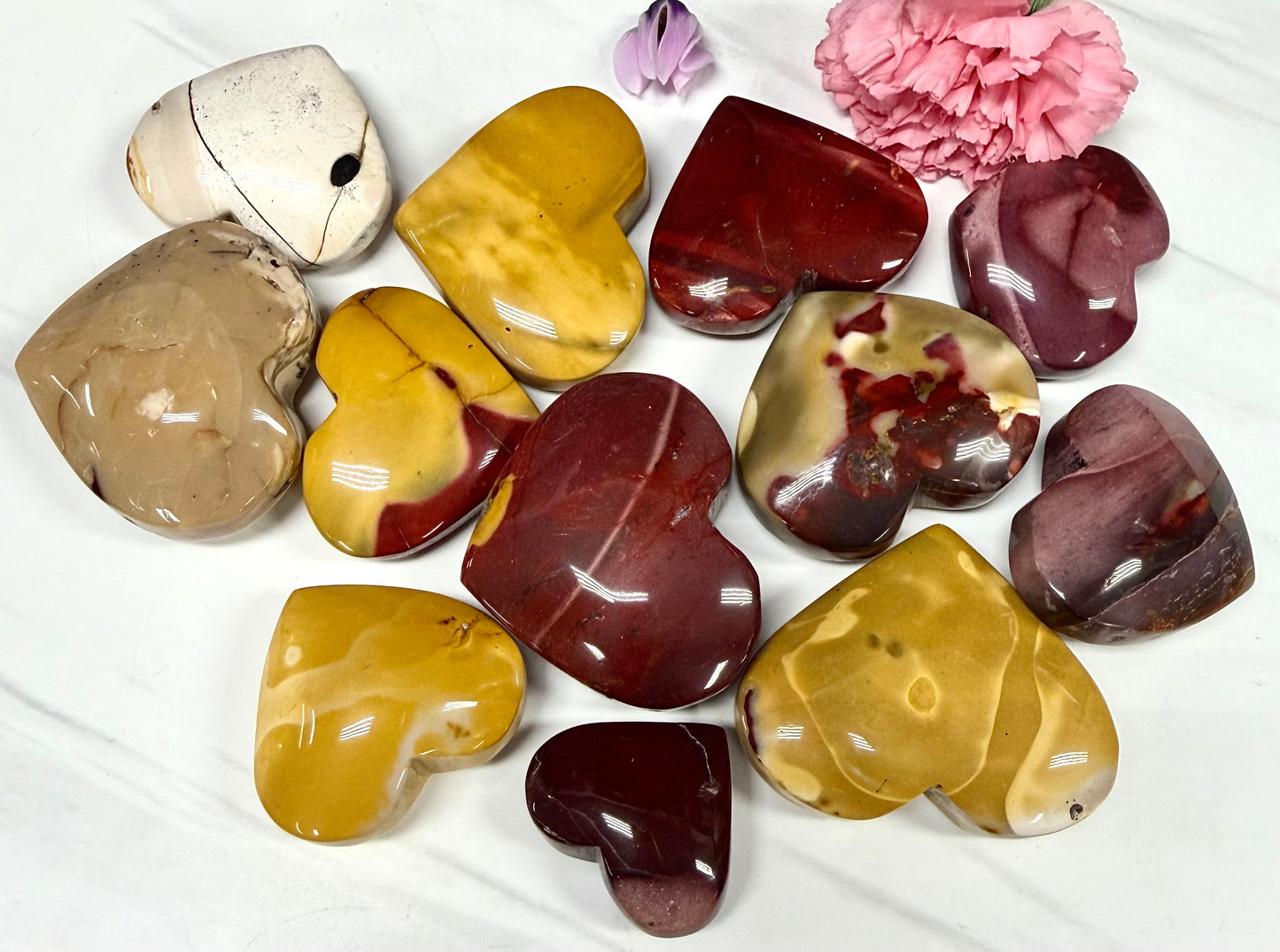 Wholesale 2 Lbs Lot Natural Mookaite Jasper Hearts Crystal Energy