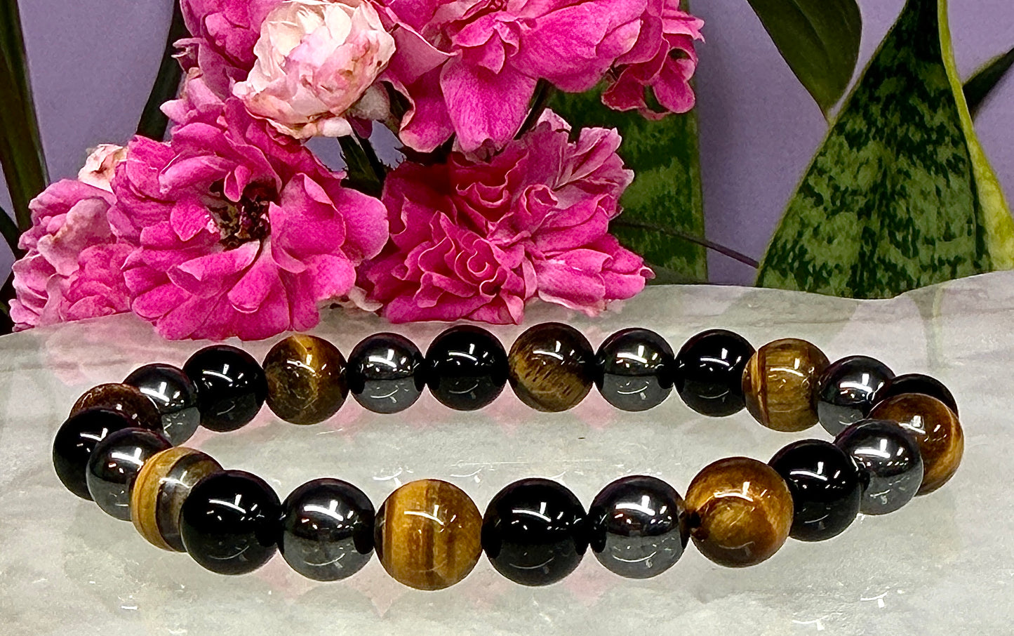 Wholesale 6 Pcs Protection Crystal Healing Stretch Bracelet 8mm 7.5"
