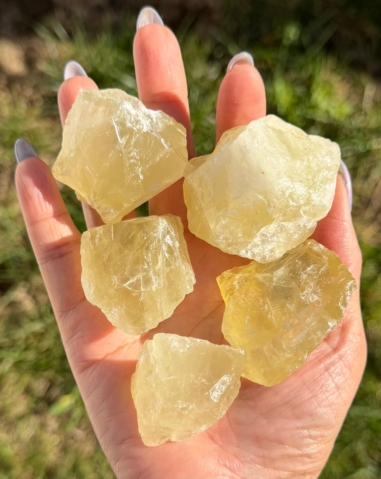 2 lbs Natural Lemon Quartz Rough Crystals Healing Energy