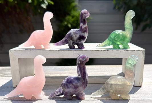 Wholesale Lot 6 PCs Natural mix Crystal Dinosaurs Crystal Healing Energy