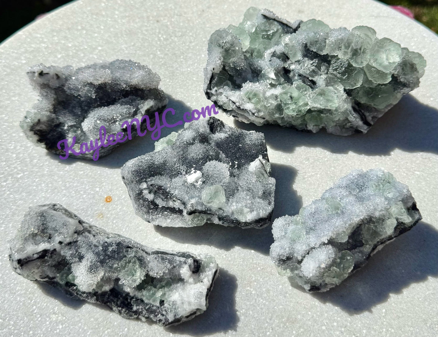 4-5 PCs Natural Fluorite Chalcedony Quartz Specimen Crystal Raw