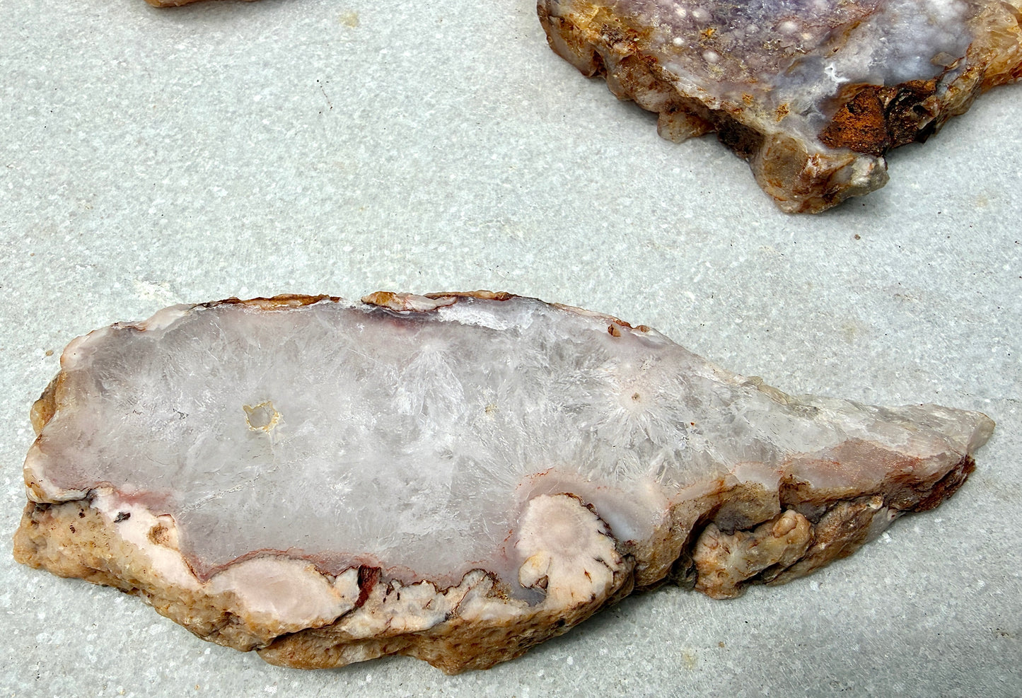 2 lbs Natural Pink Amethyst Flower Agate Slabs crystal healing energy
