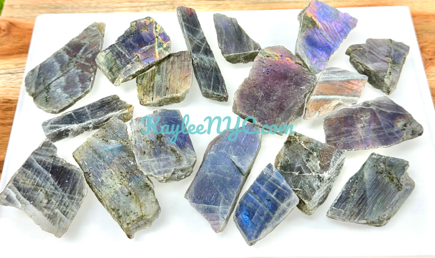 Wholesale Lot 2 lbs Natural Sunset Labradorite Slab Crystal