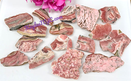 Wholesale Lot 1 lb Natural Rhodochrosite Slabs Crystal Healing Energy