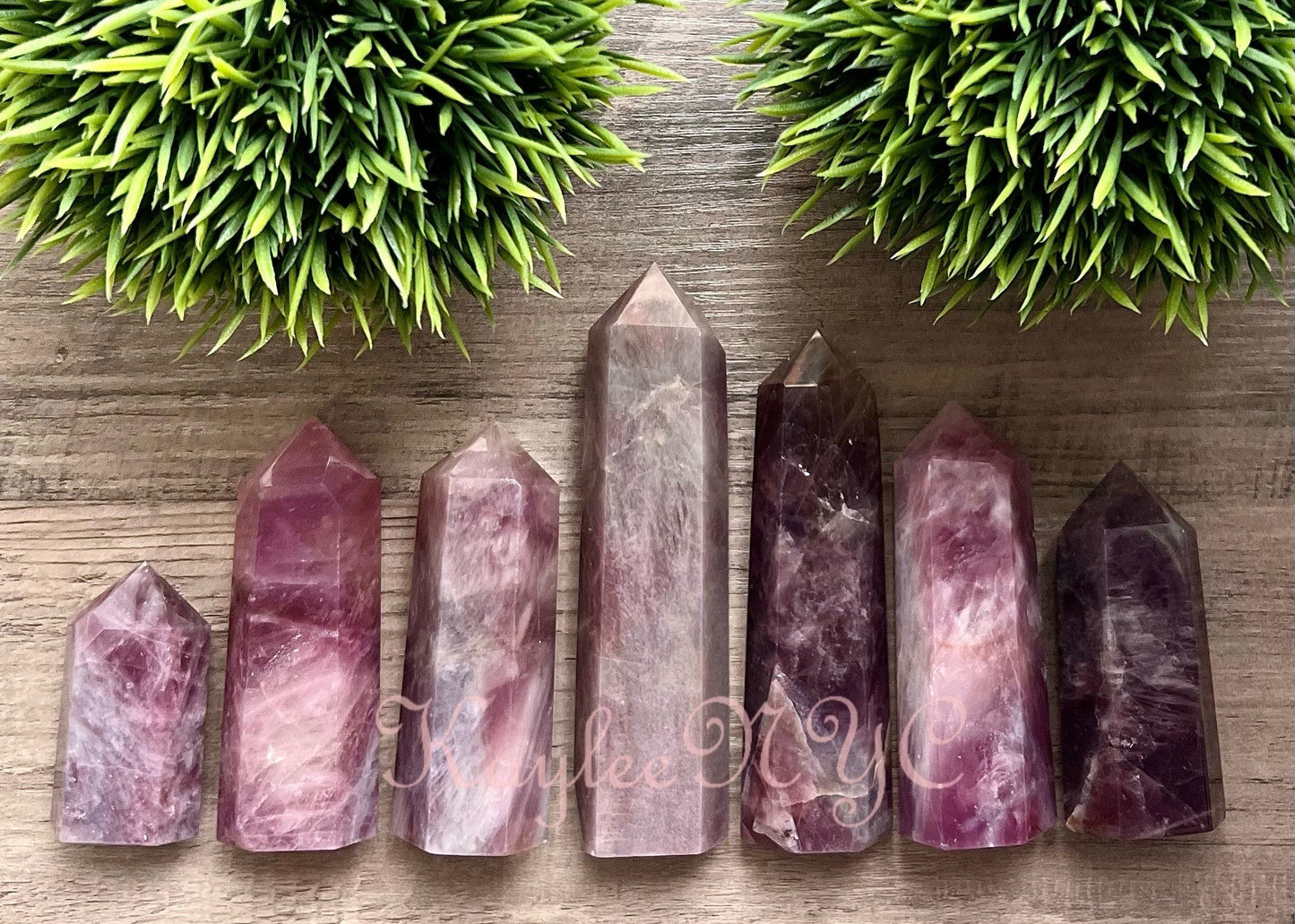 Wholesale Lot 2 lbs Natural Purple Rose Quartz Obelisks Crystal Tower Point