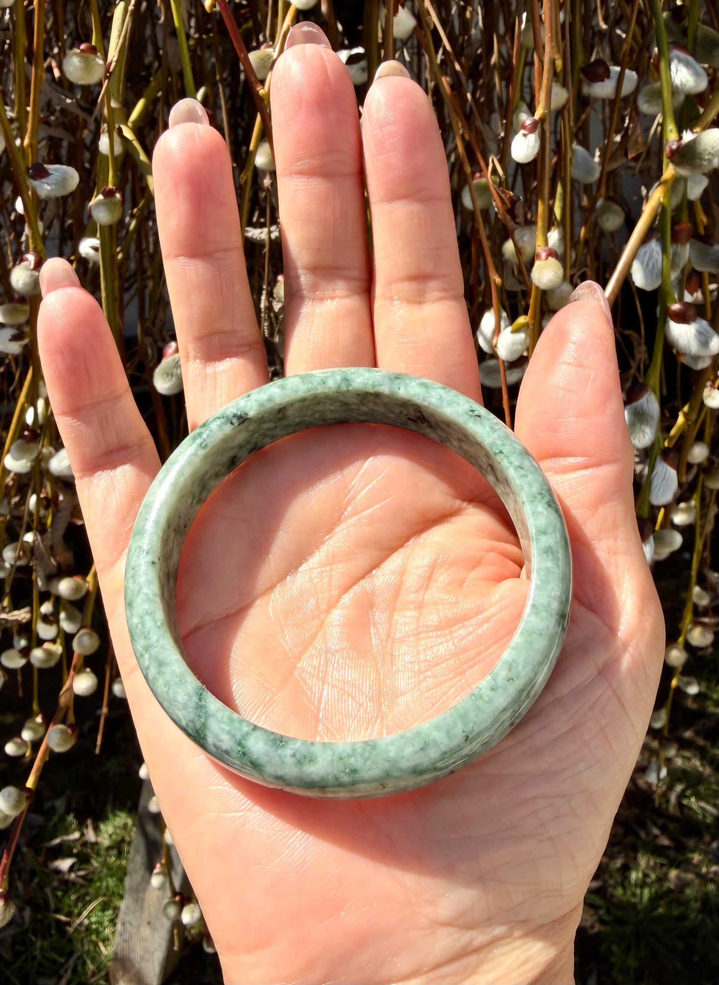 Wholesale 3 Pcs Natural Burma Jade Bangle Bracelet Crystal Healing