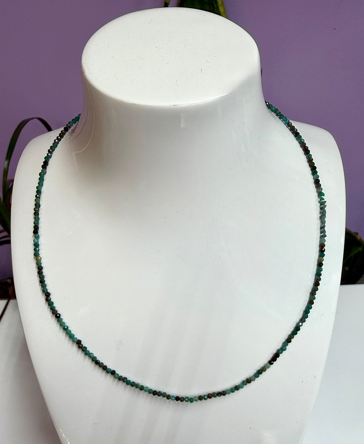 6 PCs 2mm Faceted Natural Lapis Lazuli Necklaces Stainless Steel Findings (Copy)